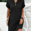 Vestido Pullover V-Neck de Dos Botones Elegante