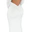 YUEWOO Elegant All White Maxi Dress for Women