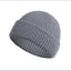 Unisex Winter Ribbed Knitted Cuffed Short Melon Cap