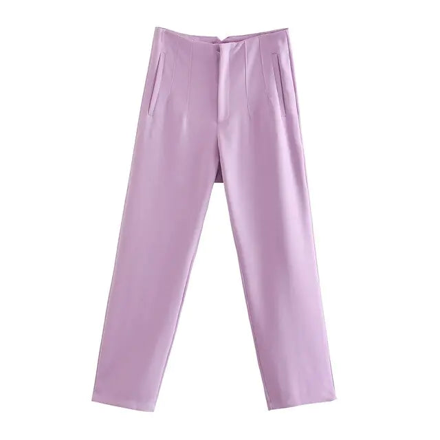 Pantalons Droits Chic pour Femme de Bureau