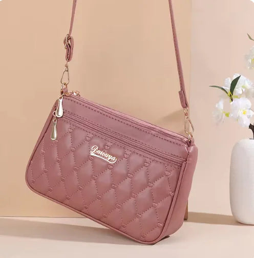 Bolso Cruzado de Cuadro de Diamante Elegante