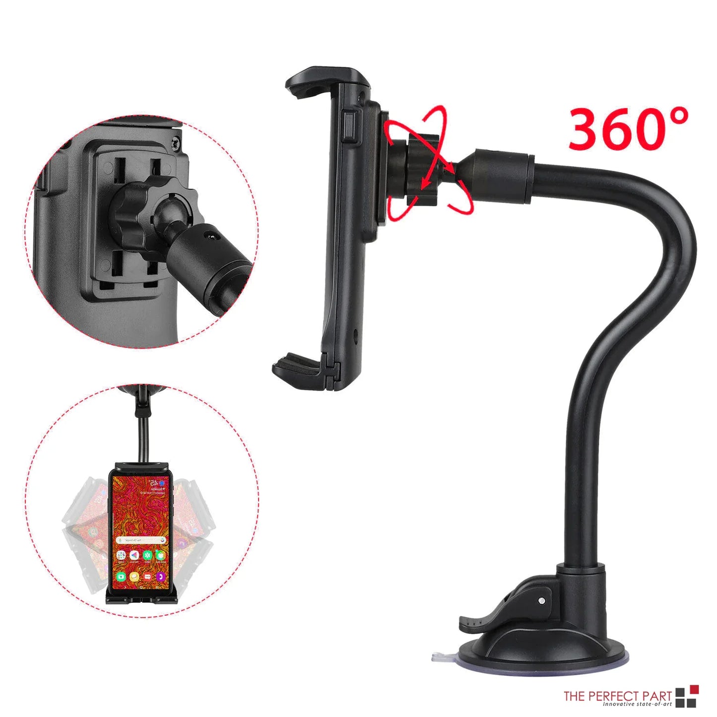Soporte Universal para Parabrisas de Coche 360° para Teléfonos y Tabletas