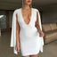 Elegant Solid Color Women's Shawl and Skirt Set