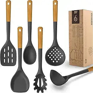 Juego de Utensilios de Cocina de Silicona Premium