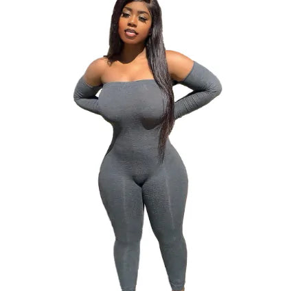 Combinaison Bodycon Sans Bretelles pour Femmes - Élégance Effortless