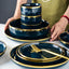 Elegant Blue Porcelain Dinner Plates