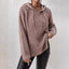 Women's Loose Pullover Hooded Sweater in Camel