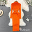 Turtleneck Wrap Knitted Dress