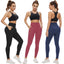 NEW YOUNG 3 Pack High Waisted Leggings with Pockets for Women