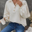 Half Button Long Sleeve Sweatshirt - Korvel