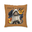 Coussin de sol carré Halloween avec chat pour une décoration de vacances confortable