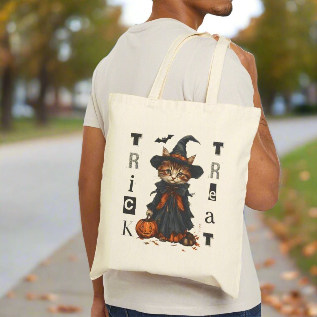 Halloween Cat Trick-or-Treat Tote Bag