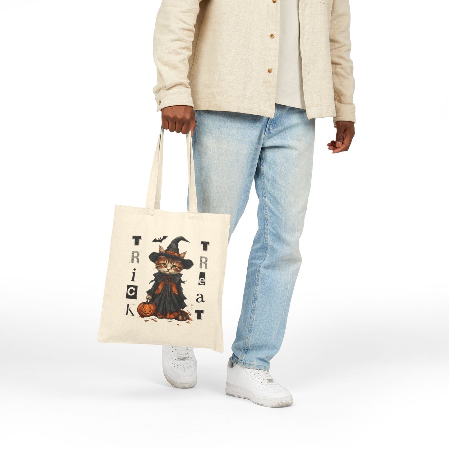 Halloween Cat Trick-or-Treat Tote Bag