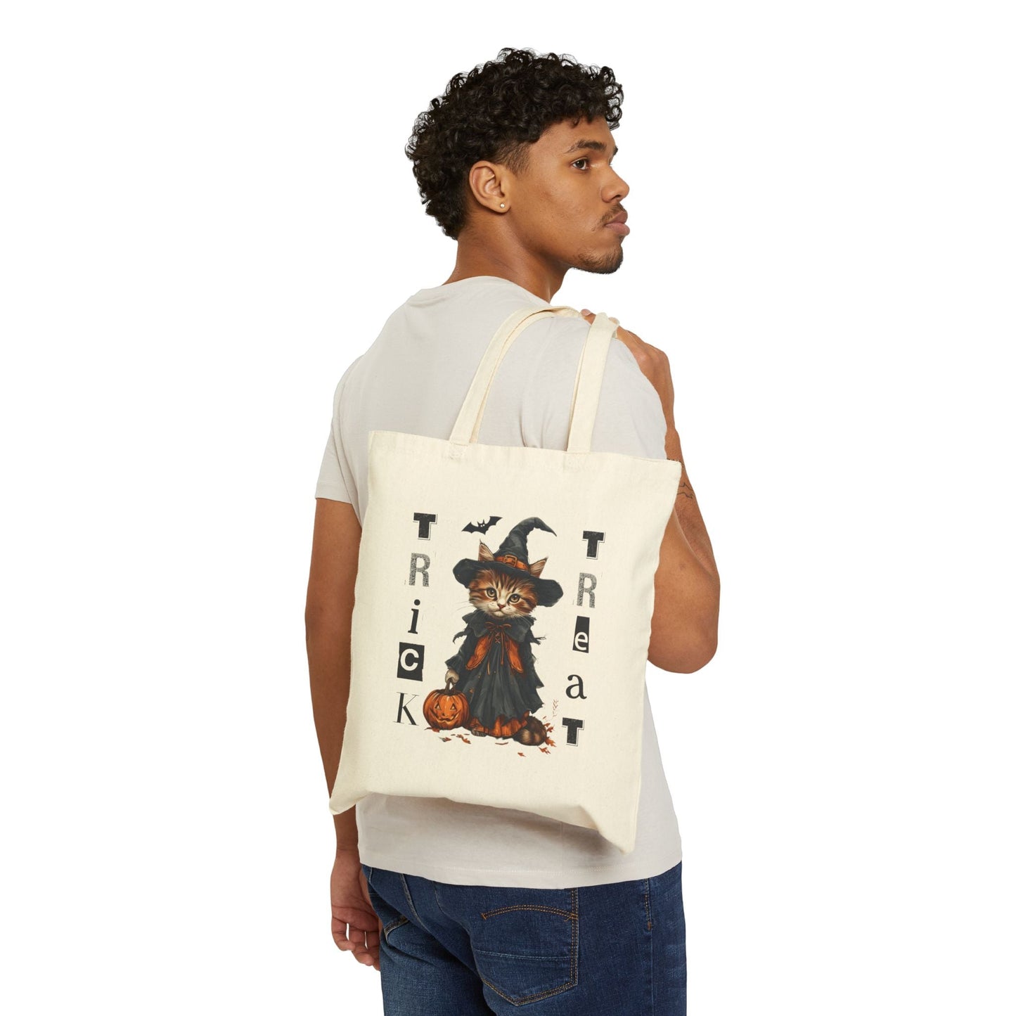 Halloween Cat Trick-or-Treat Tote Bag