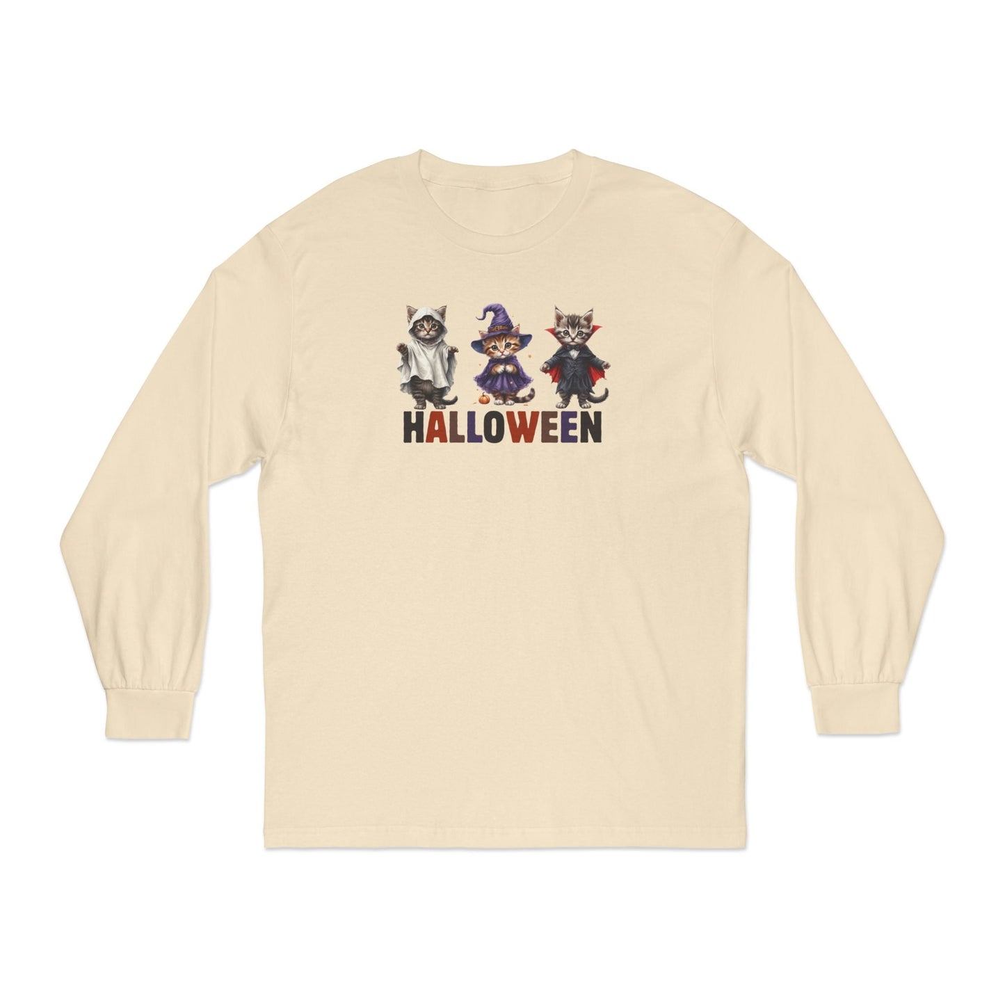 T-shirt à manches longues avec des chatons d'Halloween