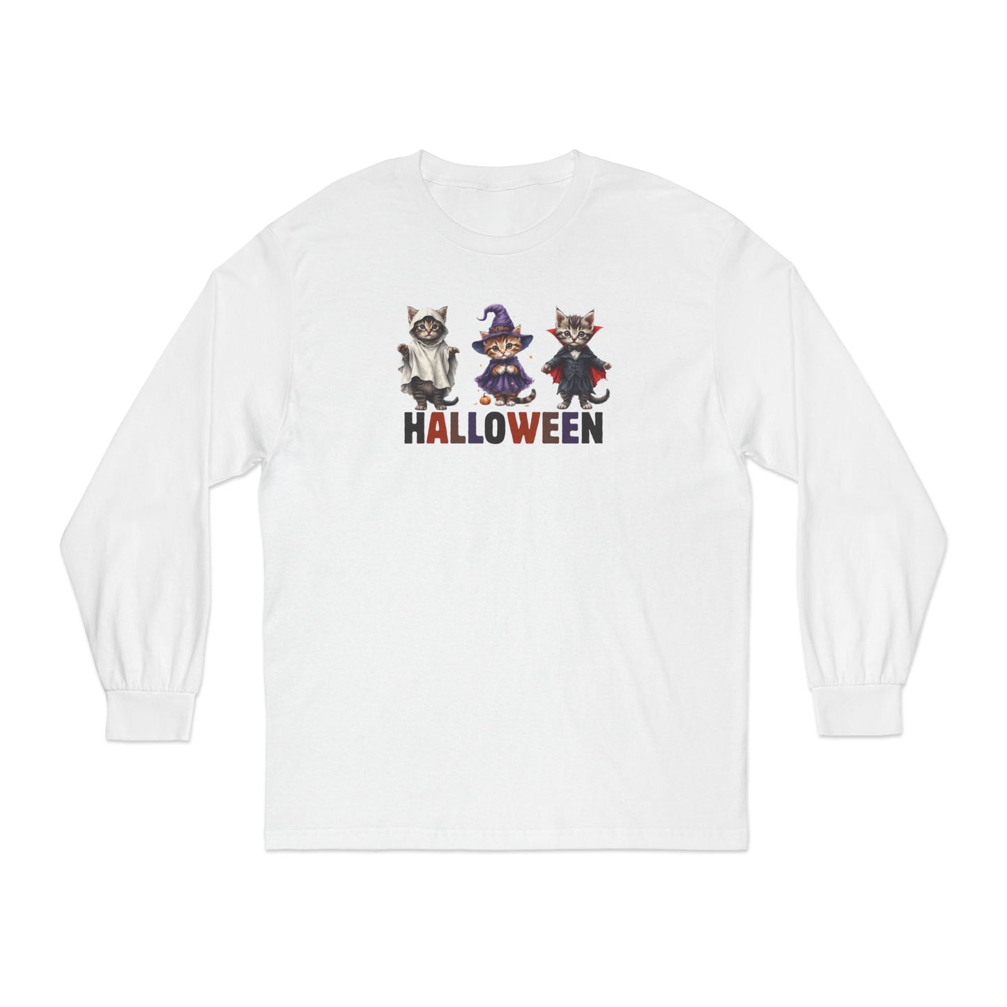 T-shirt à manches longues avec des chatons d'Halloween