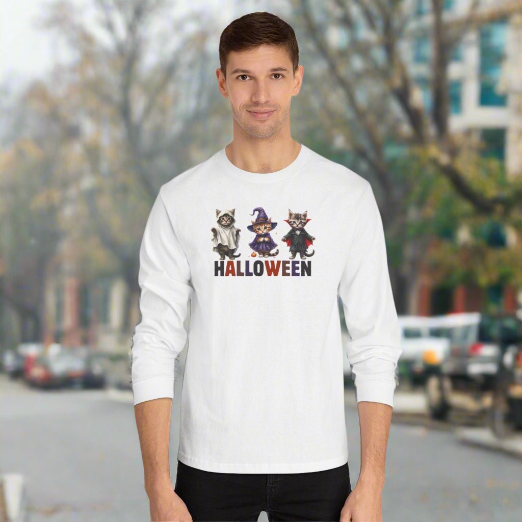 T-shirt à manches longues avec des chatons d'Halloween