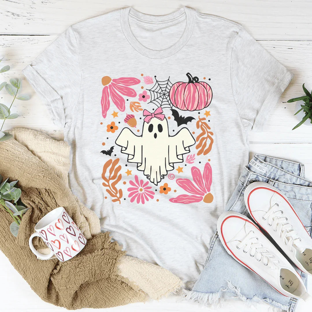 Camiseta de Fantasma Rosa de Halloween
