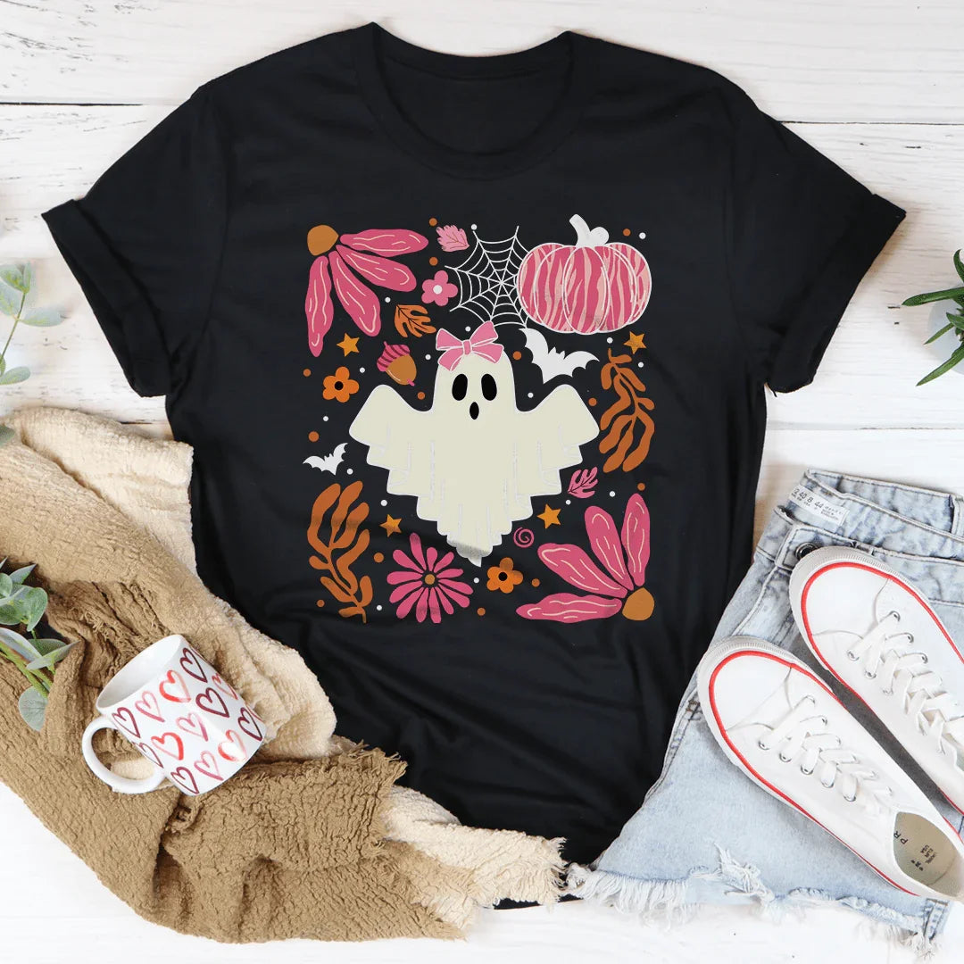 Camiseta de Fantasma Rosa de Halloween
