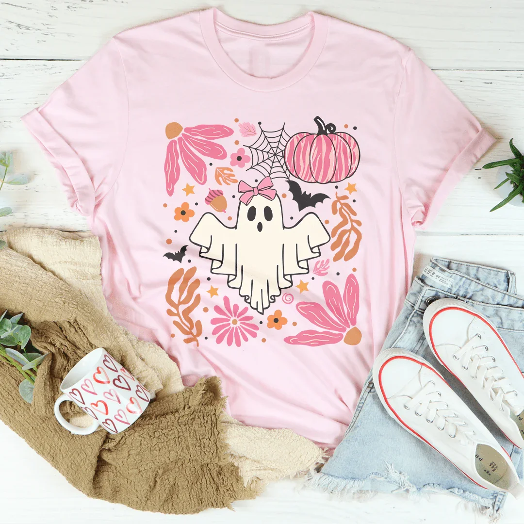 Camiseta de Fantasma Rosa de Halloween