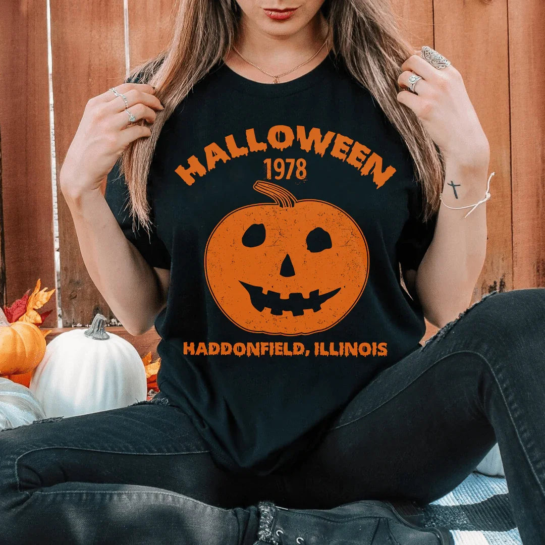 Halloween Pumpkin Tee - Soft & Stylish