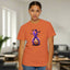 Halloween Unisex T-Shirt with Elegant Purple Ribbon Design