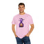Halloween Unisex T-Shirt with Elegant Purple Ribbon Design