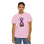 Halloween Unisex T-Shirt with Elegant Purple Ribbon Design