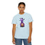 Halloween Unisex T-Shirt with Elegant Purple Ribbon Design