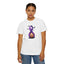 Halloween Unisex T-Shirt with Elegant Purple Ribbon Design