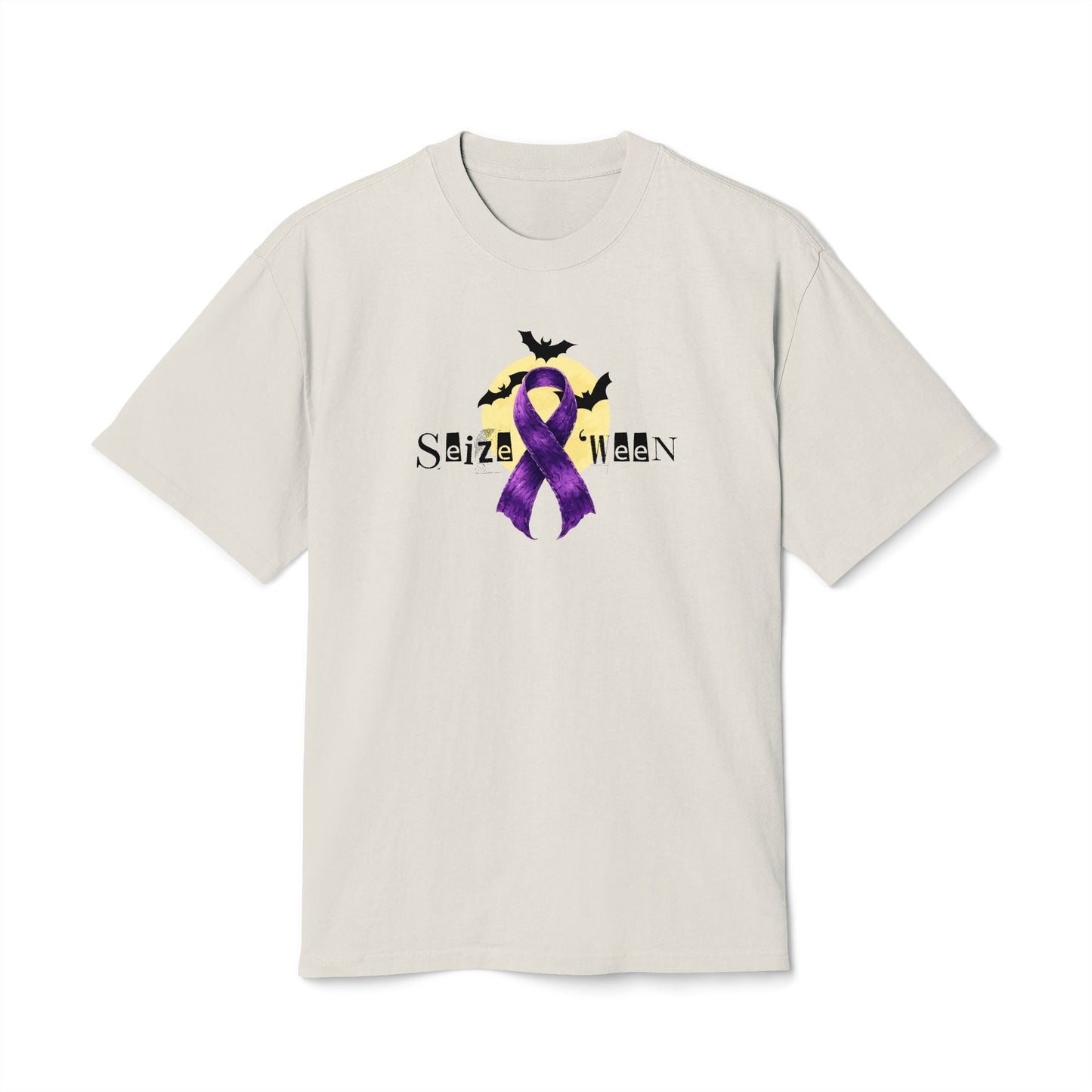 Camiseta deslavada unisex de cinta morada para Halloween