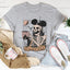 Camiseta de Halloween con Orejas de Ratón Esqueleto
