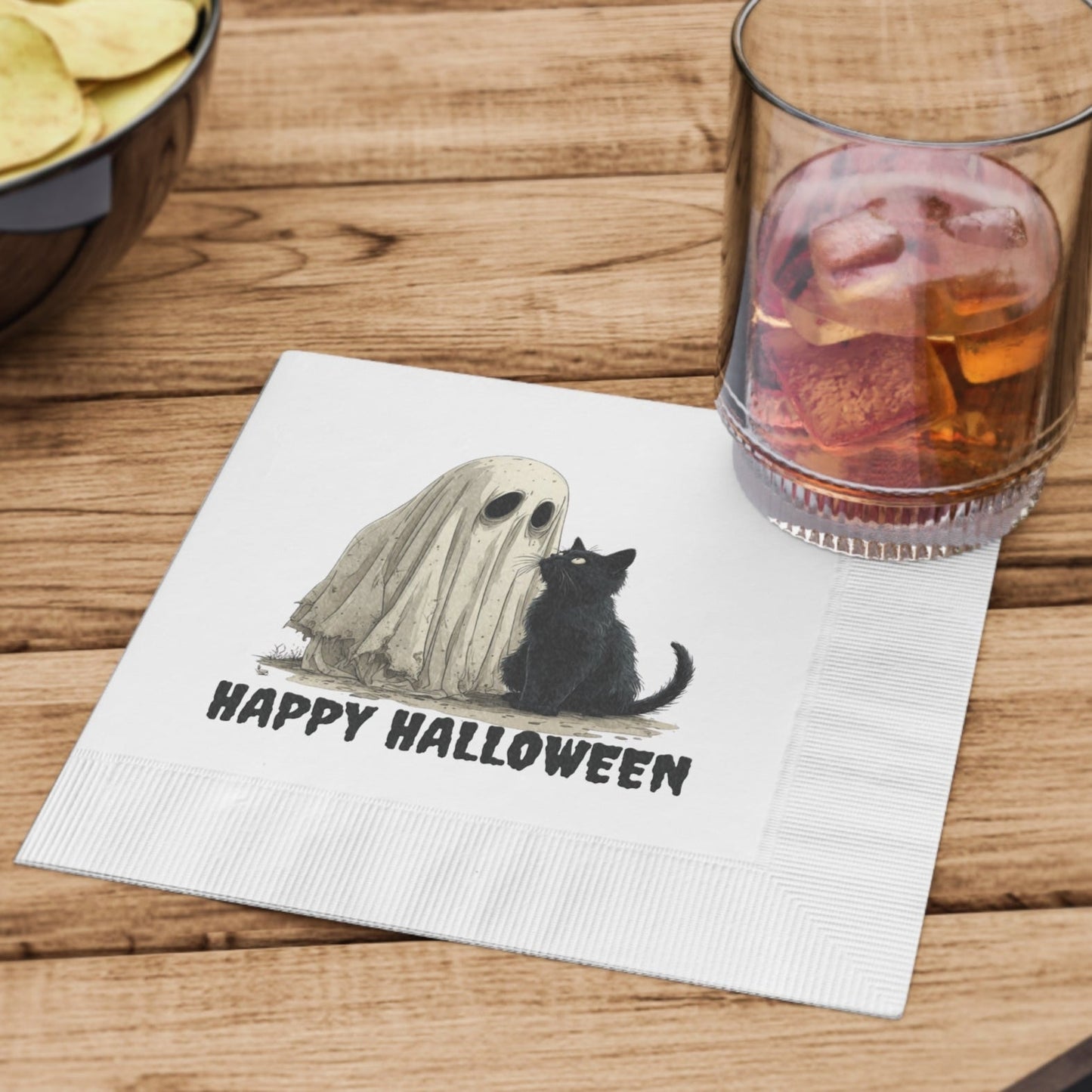 Serviettes de fête d'Halloween à thème effrayant