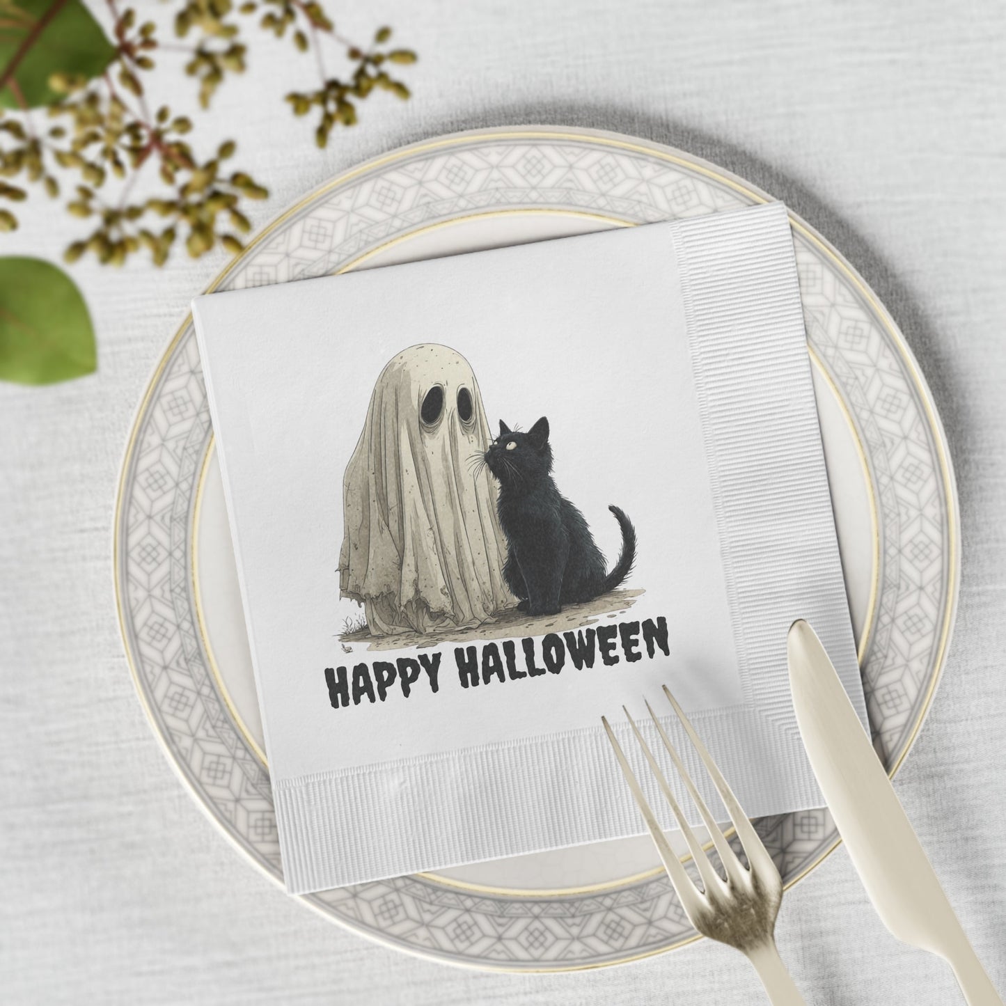 Serviettes de fête d'Halloween à thème effrayant