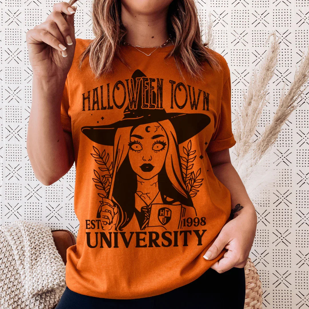 Camiseta universitaria de Halloween Town
