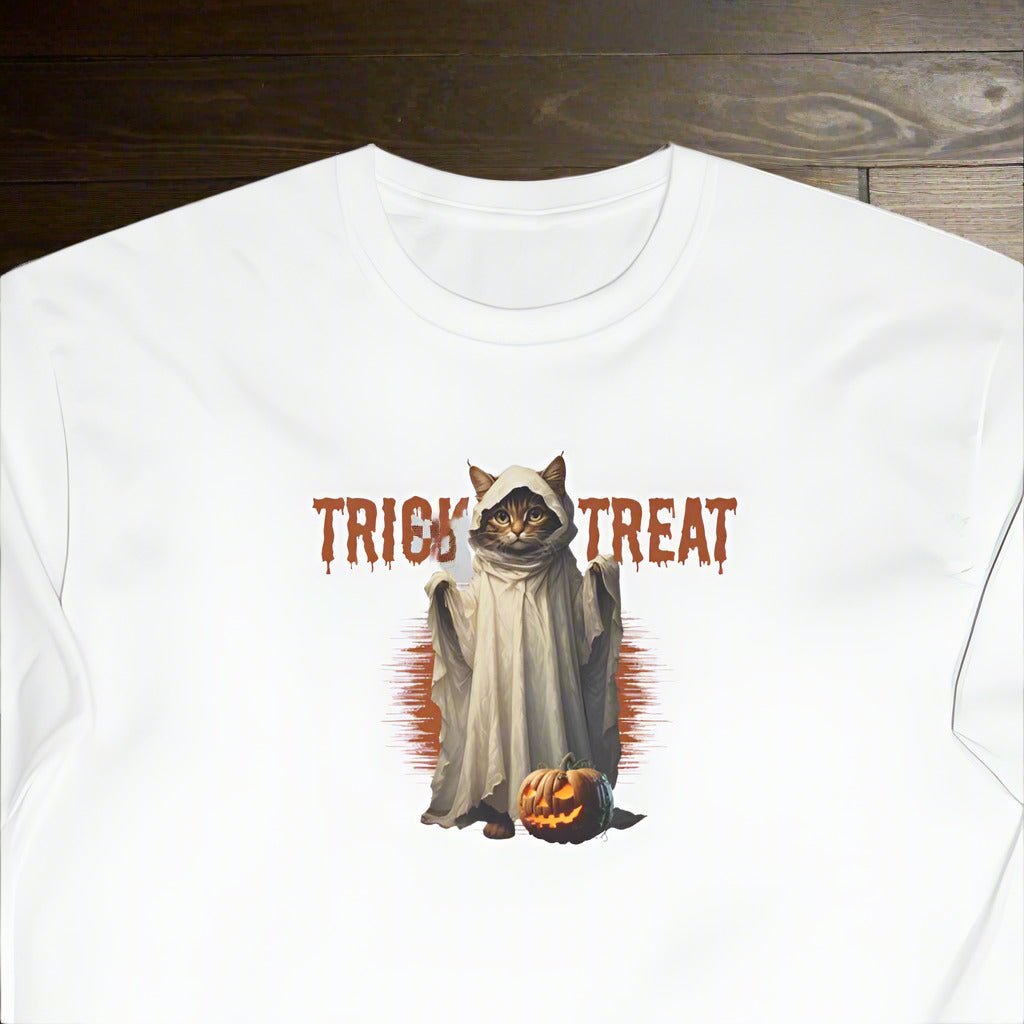 Camiseta de Manga Larga de Halloween Trick-or-Treat Kitty