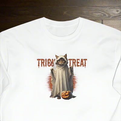 Halloween Trick-or-Treat Kitty Long-Sleeve Tee