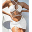 Ensemble de bikinis croisés à col halter - Maillots de bain pour femmes