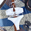 Ensemble de bikinis croisés à col halter - Maillots de bain pour femmes