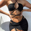 Ensemble de bikinis croisés à col halter - Maillots de bain pour femmes