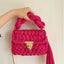 Sac à bandoulière en crochet tissé à la main avec des franges