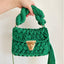 Sac à bandoulière en crochet tissé à la main avec des franges