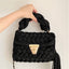 Sac à bandoulière en crochet tissé à la main avec des franges
