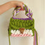 Sac à bandoulière en crochet tissé à la main avec des franges
