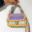 Sac à bandoulière en crochet tissé à la main avec des franges