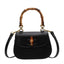 Elegant Handheld Bamboo Saddle Bag for Women
