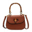 Elegant Handheld Bamboo Saddle Bag for Women