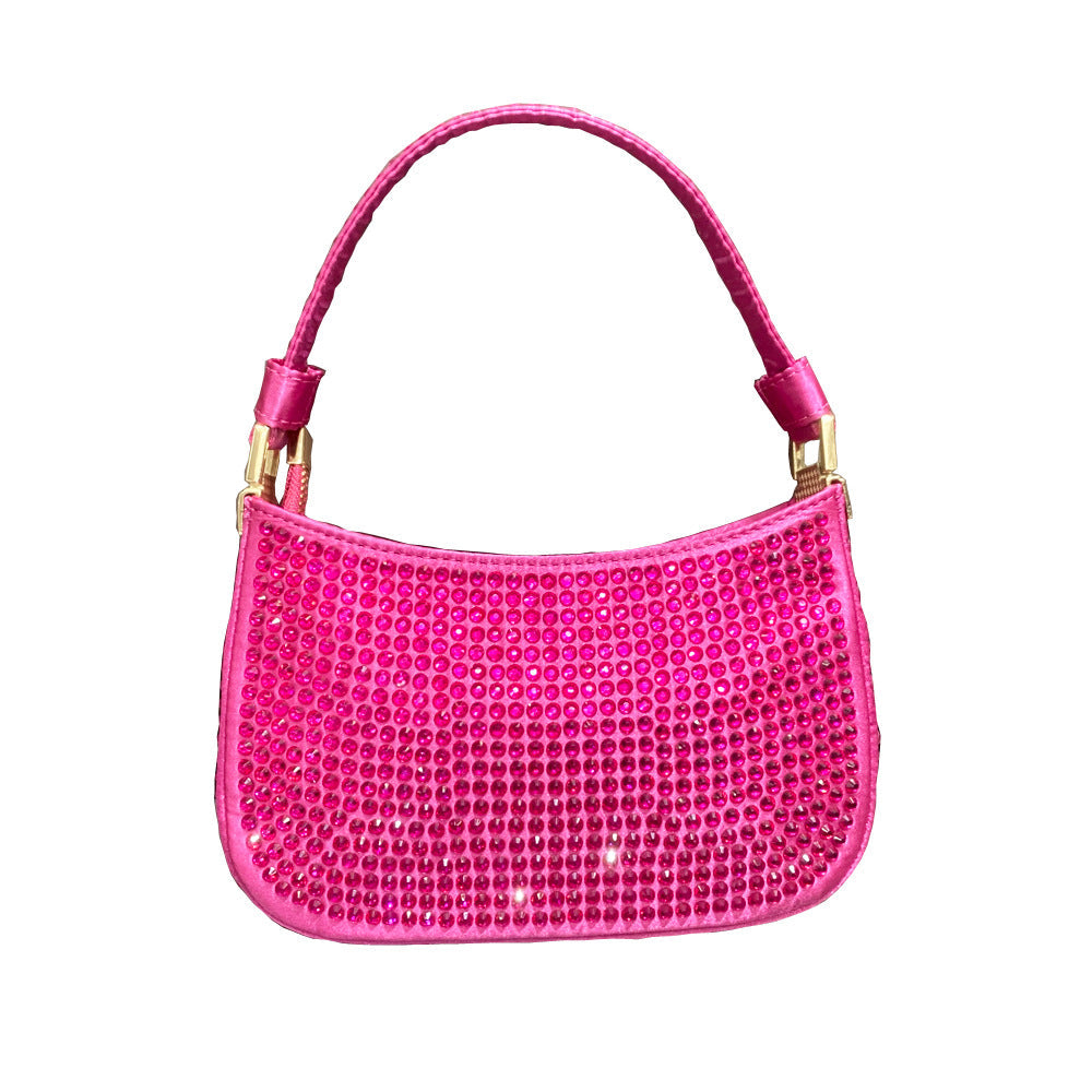 Handle Rhinestones Evening clutch Bag Purses and handbag luxury Designer hobo shoulder bag Shiny Crystal Clutch Women's bag - Korvel