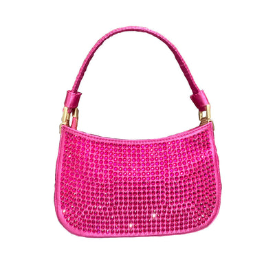Handle Rhinestones Evening clutch Bag Purses and handbag luxury Designer hobo shoulder bag Shiny Crystal Clutch Women's bag - Korvel