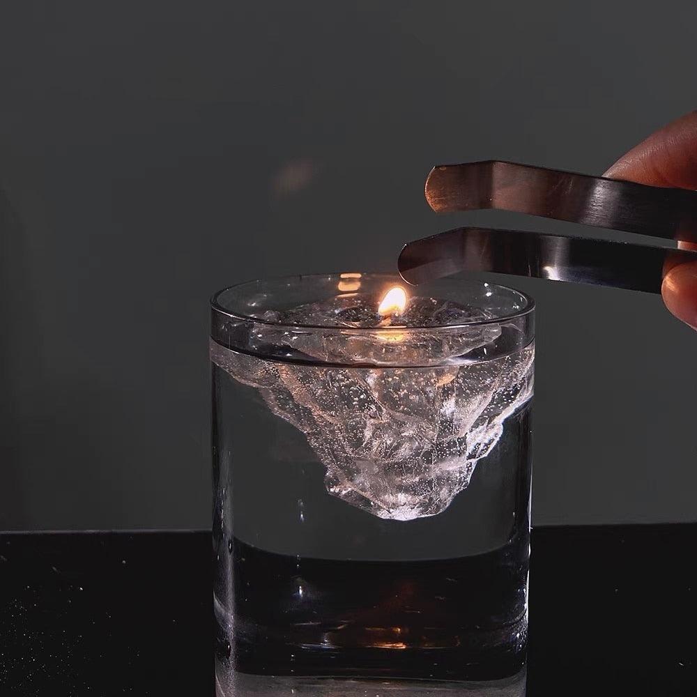 Elegant Handmade Iceberg Candle - Unique Home Decor